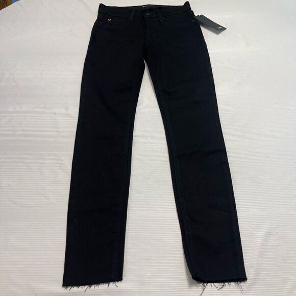 NWT Hudson Krista Super Skinny Black Denim Jeans Size 24 New - Picture 1 of 11